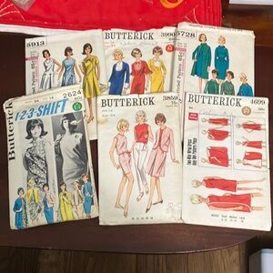 Lot of 6 Vintage 1960s Women’s Sewing Patterns Size 14
